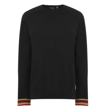 Image of Paul Smith Underwear Stripe Cuff Sweatshirt - Black