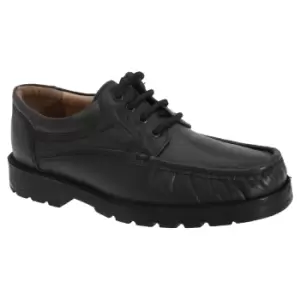 Image of Roamers Mens Softie Leather 4 Eye Apron Gibson Shoes (10 UK) (Black)