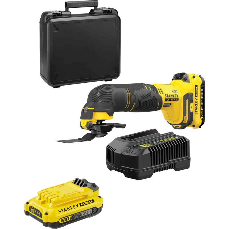 Image of Stanley Fatmax V20 SFMCE500 18v Cordless OIS Oscillating Multi Tool SFMCE500D2K Batteries: 2 x 2ah Li-ion