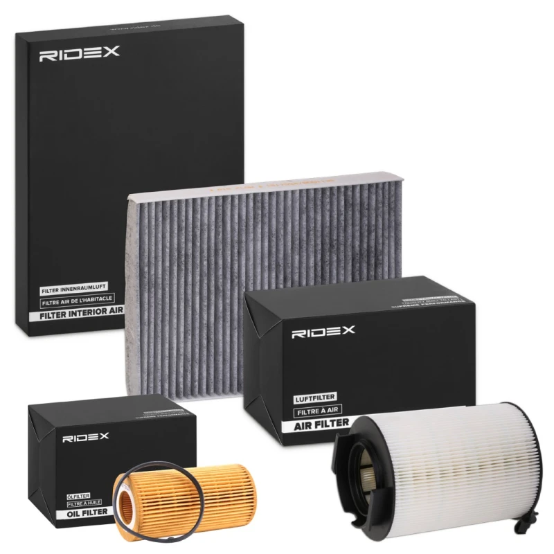 Image of RIDEX 4055F20094 Filter Set with gaskets/seals Filter Set (4055)
