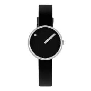 Image of Picto 43369-0112S Black Dial Silicone Strap Wristwatch