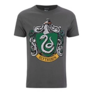 Image of Harry Potter Mens Slytherin Shield T-Shirt - Grey - XL