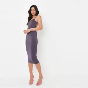 image of Missguided Strappy Drape Midaxi Dress - Blue