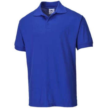 image of Portwest - B210 - Royal Blue Sz M Naples Polo Shirt Workwear Corporate Wear