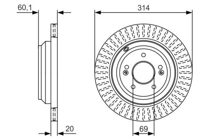 Image of Bosch 0 986 479 V11 Brake disc Vented, Oiled Brake Disc (82)