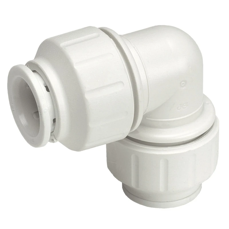 Image of John Guest Elbow 22mm, Speedfit Equal Elbow Push-fit Fitting (Pack Of 10) in White White Unisex
