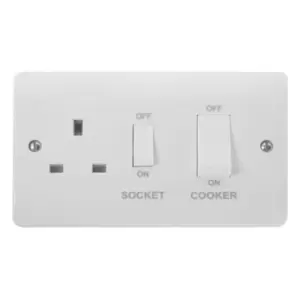 Image of Mode 45A 2 Gang Switch With 13A Socket - CMA504 - 216845