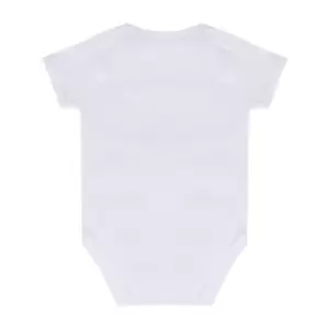 Image of Larkwood Baby Boys/Girls Essential Short Sleeve Bodysuit (12-18 Months) (White)