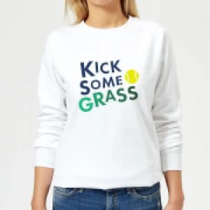 Image of Kick Some Grass Womens Sweatshirt - White - 3XL