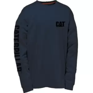 Image of Caterpillar C1510034 TRADEMARK T-SHIRT / Mens Tops (4XL) (Marine)
