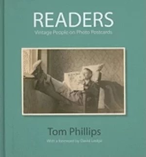 Image of readers vintage people on photo postcards