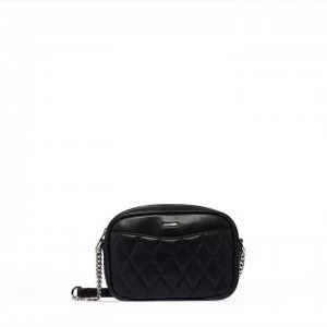 image of Karen Millen Laural Quilted Crossbody - BLACK001