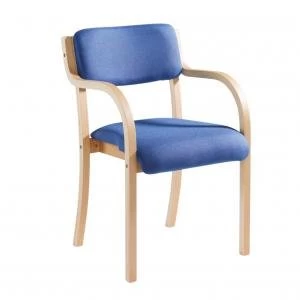 Image of Wood frame Stack Chair arms Charcoal