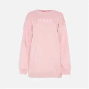 image of Missguided Maternity Mama Embroidered Sweatshirt - Pink