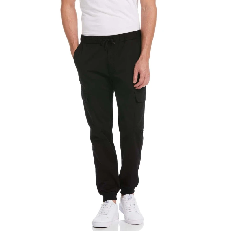 Image of Original Penguin Tapered Fit Drawstring Cargo Pants - Black M