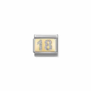 Image of Nomination Composable Classic GLITTER PLATES In Steel Enamel Jewellery