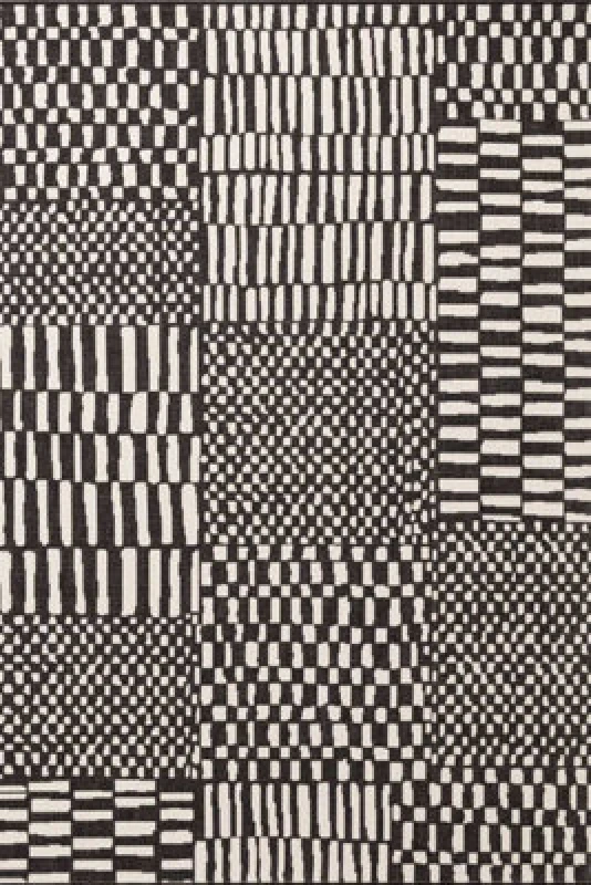 Image of The Rugs Ted Baker Reversible Indoor Outdoor Barkham Rug Abstract In Black