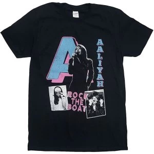 image of Aaliyah - Rock The Boat Unisex Large T-Shirt - Black