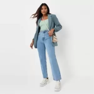 image of Missguided Highrise Boyfriend Jean - Blue