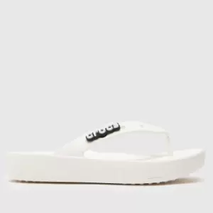 image of Crocs Classic Platform Flip Sandals In White