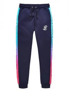 Image of Illusive London Boys Fade Taped Jog Pants - Navy, Size 9-10 Years
