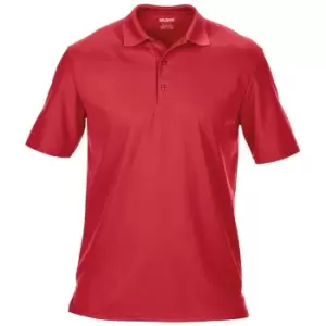 Image of Gildan Mens Performance Sport Double Pique Polo Shirt (S) (Red)