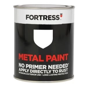 image of Fortress White Gloss Metal Paint 250ml