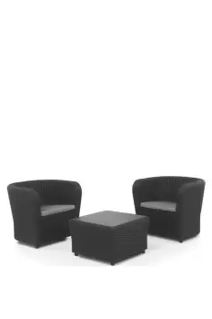 Image of Nova Tete a Tete 3pc Garden Set with storage in Anthracite