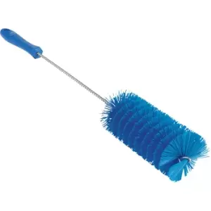 Image of Vikan Pipe brush with handle, medium, Ø 60 mm, pack of 15, blue