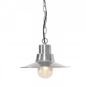 Image of 1 Light Outdoor Ceiling Chain Lantern Antique Nickel IP44, E27