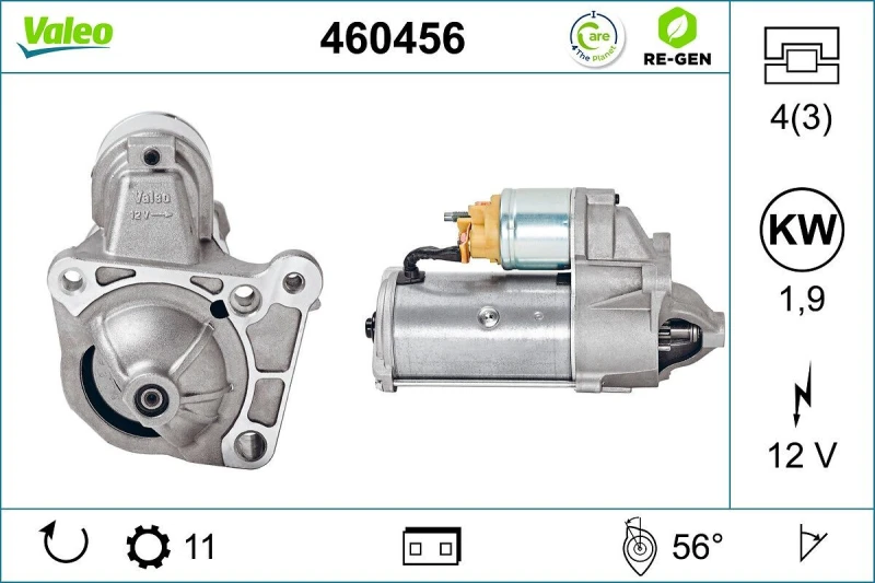 Image of Starter motor VALEO 460456