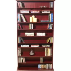 image of Watsons - harrogate - 760 cd / 318 dvd / Bluray Media Storage Shelves - Mahogany - Mahogany