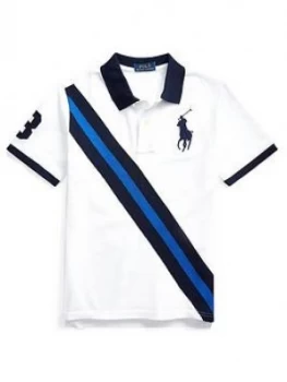 Image of Ralph Lauren Boys Short Sleeve Big Pony Polo Top - White, Size 10-12 Years, M