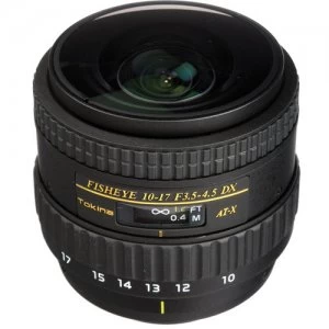 Image of Tokina AT-X 107 AF DX Fisheye AF 10-17mm f/3.5-4.5 Lens For Nikon Mount - No Hood Edition