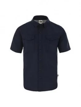 Image of The North Face Short Sleeve Sequoia Shirt - Navy, Size S, Men