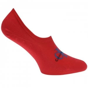 Image of Calvin Klein Mono Logo Trainer Socks - Crimson Red