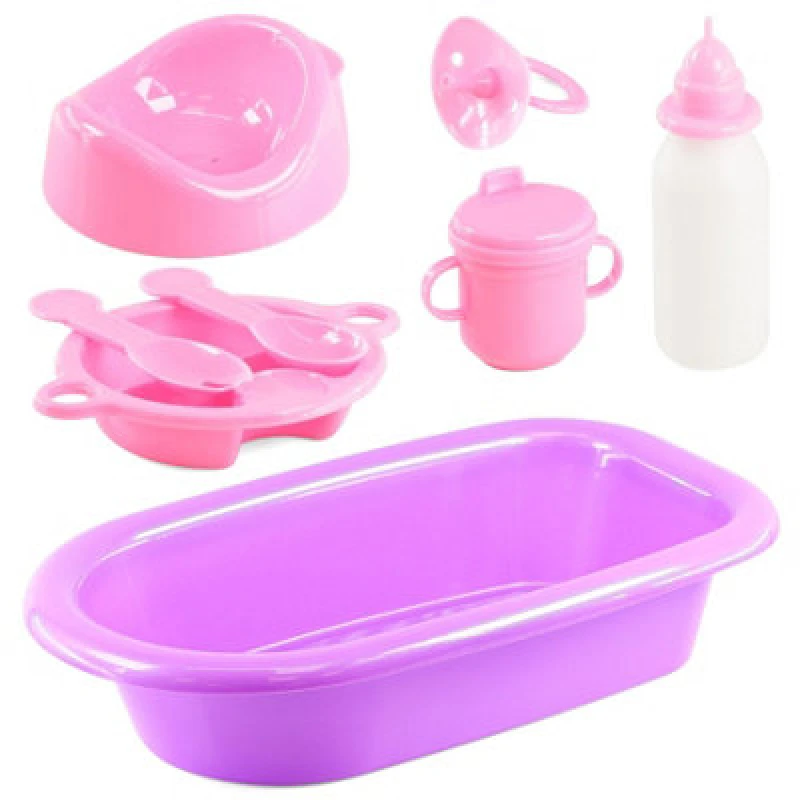 Image of Kandytoys Baby Doll with Bath Set - Multi Multi One Size