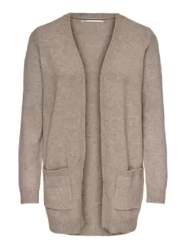 Image of ONLY Open Knitted Cardigan Women Beige