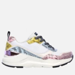 Image of Skechers Womens Rovina Jungle Vibes - White/Multi - UK 5