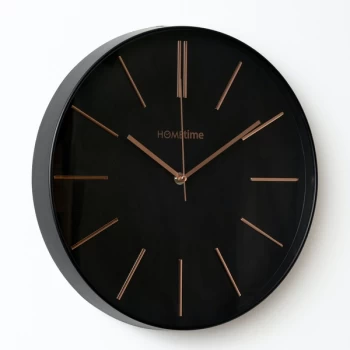 image of Hometime Round Wall Clock - Black