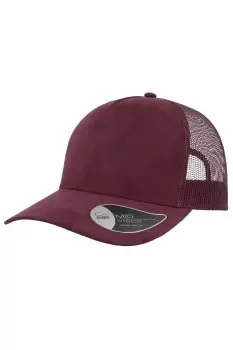 image of Rapper Faux Suede 5 Panel Trucker Cap