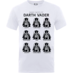 Image of Star Wars Many Faces Of Darth Vader T-Shirt - White - L