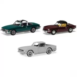 Image of Corgi Sporting Triumph collection Stag, Spitfire, TR6 Diecast Models
