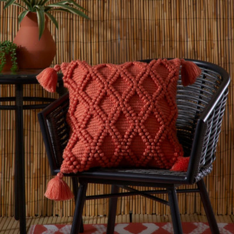 Image of Drift Home 'Alda' Outdoor Durable Garden Filled Bench Cushion Terracotta