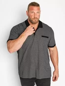 image of BadRhino AOP Cross Polo - Grey, Size 4XL, Men