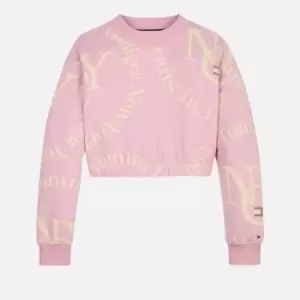 Image of Tommy Hilfiger Girls Timeless Tommy Sweatshirt - Pink Shade - 16 Years