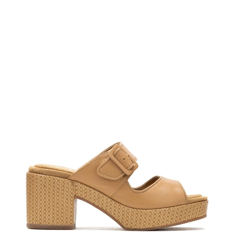 Image of Hush Puppies 'Poppy' Heeled Sandals Tan