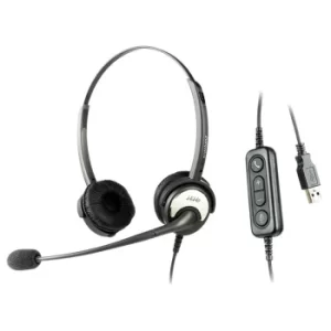 image of HiHo 250U Binaural USB Headset with Boom Mic