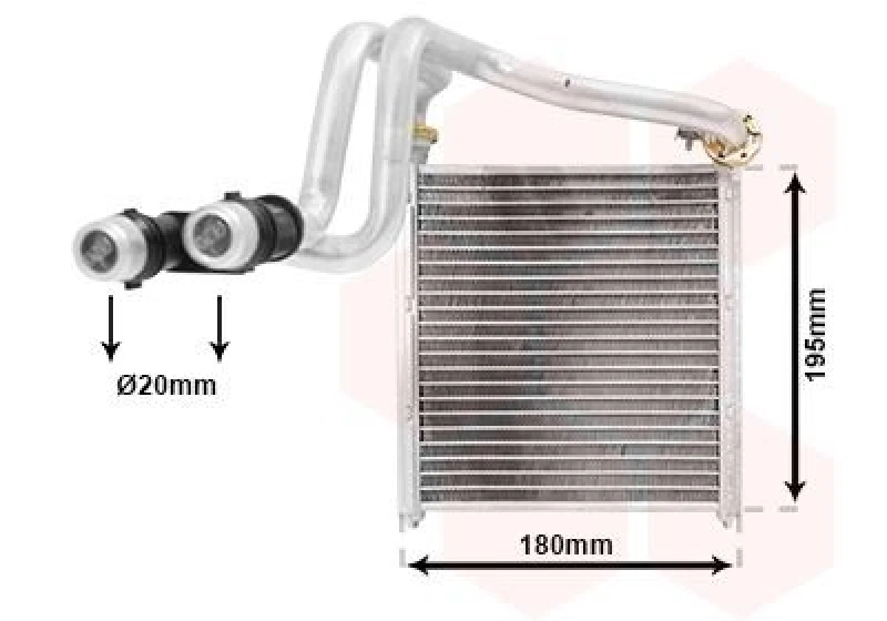 Image of VAN WEZEL Heater matrix VAN WEZEL 58016700