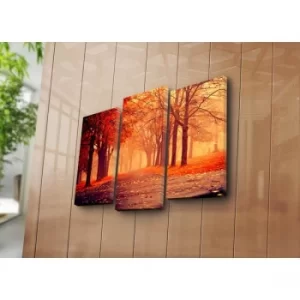 Image of 3NATPAT-7 Multicolor Decorative Canvas Painting (3 Pieces)
